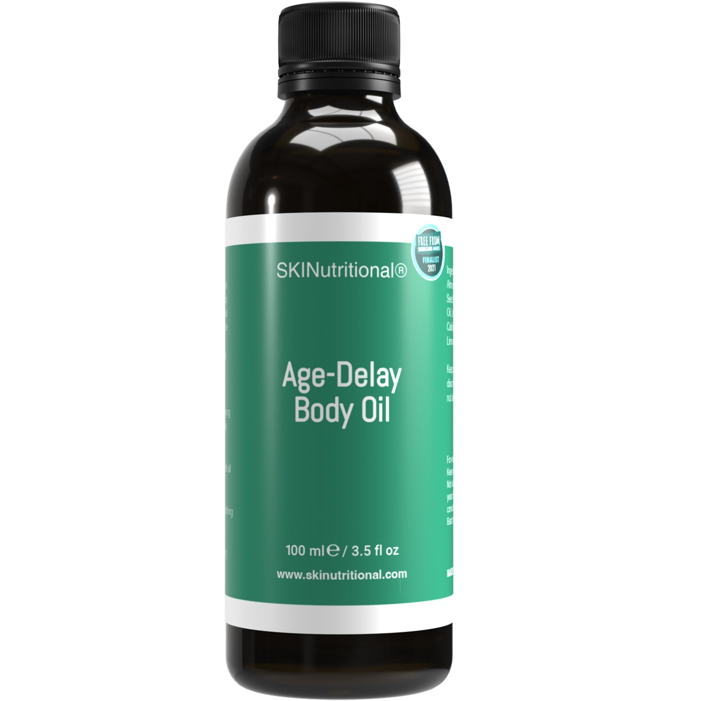 Age Delay SET- Age-Delay Treatment Oil & Age-Delay Body Oil with wooden massage tool in a jute pouch.