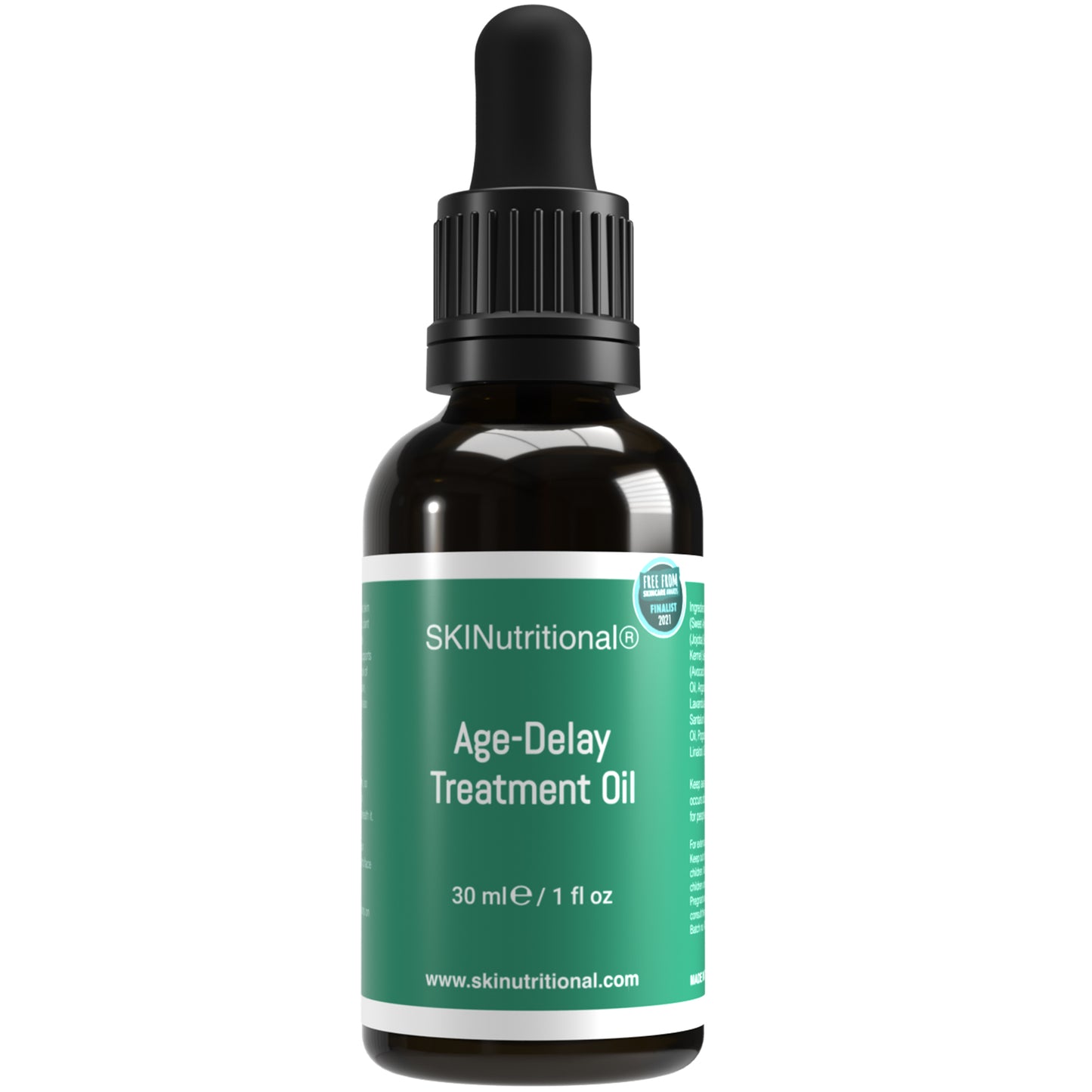 Age Delay SET- Age-Delay Treatment Oil & Age-Delay Body Oil with wooden massage tool in a jute pouch.